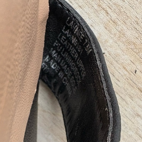 Steve Madden Lahnee black leather flat ankle strap sandals size 7.5 - Picture 9 of 10